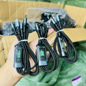 Cáp sạc 3 đầu có màn hình hiển thị
