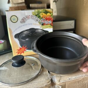 Nồi đất 1L sâu lòng nắp kính
