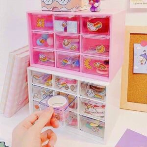 Tủ nhựa 9 ngăn mini đựng trang sức
